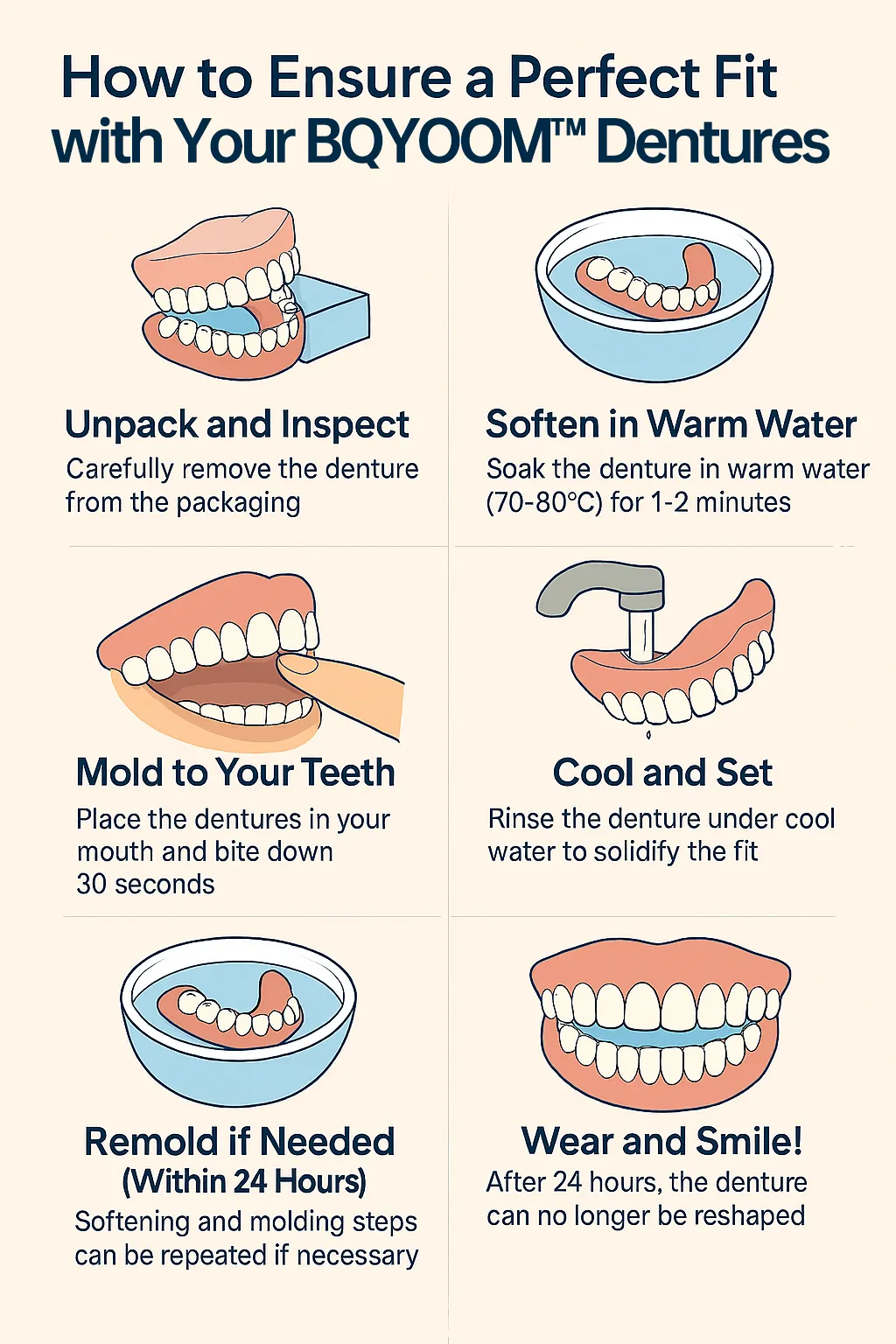 BQYOOM® DentoFuse Thermo-Adaptive TPE Dentures