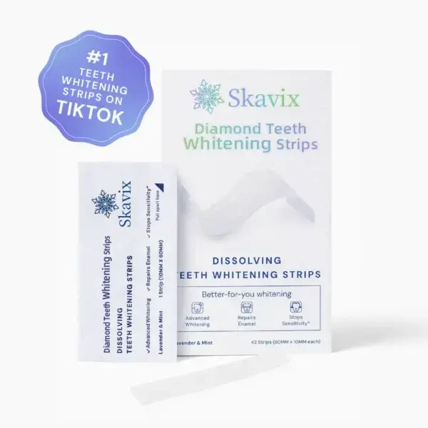 Skavix™ Diamond Teeth Whitening Strips with Hydrogen Peroxide