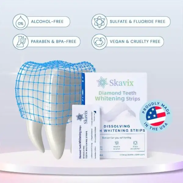 Skavix™ Diamond Teeth Whitening Strips with Hydrogen Peroxide
