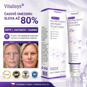 Vitalisys® PDRN Multi-Peptide masážní tělový krém s masážním válečkem